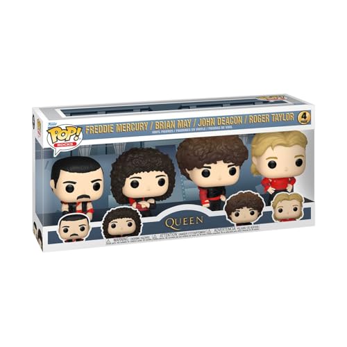 Funko Pop! Rocks: Queen Freddie Mercury Radio Gaga 4PK Figura de Vinilo Coleccionable Idea de Regalo Mercancia Oficial Juguetes para Niños y Adultos Music Fans