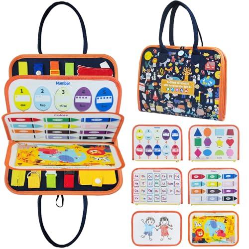 BUENA OFERTA 32% DESCUENTO Aischens Montessori Busy Board Juguetes para Niños de 1 2 3 4 5 Años, 5 Capas Tablero Sensorial de Actividades, Juegos Educativos Infantil, Aprende Habilidades Motoras Finas, Regalos para Niños/Niñas