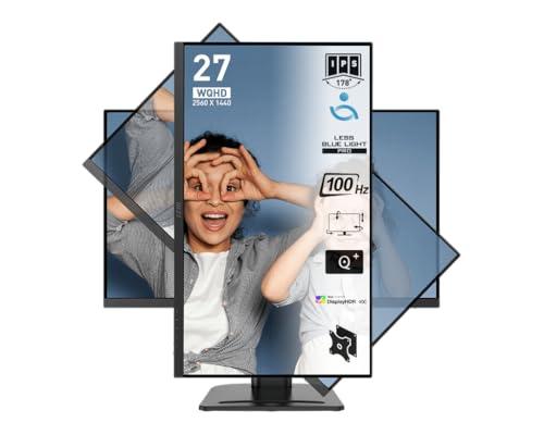 38% DESCUENTO MSI Pro MP273QP E2 Monitor Profesional WQHD de 27″, Panel IPS 2560 x 1440, 100Hz, 4MSI Pro MP273QP E2, Panel IPS 2560 x 1440, 100Hz, 400 nits, Anti Glare, Altavoces Integrados, Negro