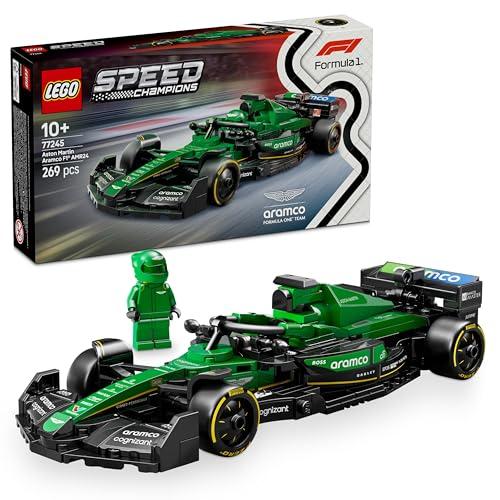 25% DESCUENTO LEGO Speed Champions Coche de Carreras Aston Martin Aramco F1 AMR24 de Juguete, Maqueta de Vehículo de Fórmula 1 con Minifigura de Piloto, Regalo para Niños y Niñas de 10 Años o Más 77245