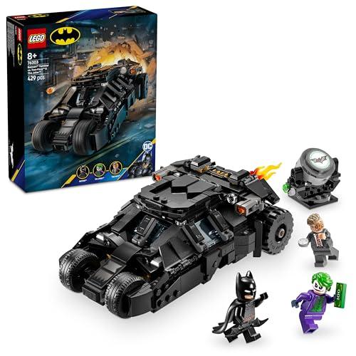 LEGO DC Batman: Tumbler de Batman vs. Two Face y The Joker Juguete del Caballero Oscuro, Batmóvil y Minifiguras de Superhéroes y Villanos, Regalo para Niños y Niñas de 8 Años o Más 76303