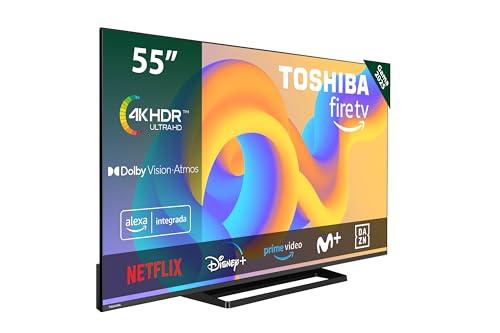 21% DESCUENTO Toshiba 55UF3F63DAE 4K UHD Smart Fire TV 55 Pulgadas (Ultra HD, HDR10, Control de Voz Alexa, Bluetooth, Airplay)