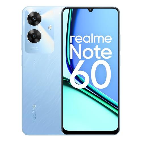 realme Note60 Smartphone 4+128 GB, Cámara Transparente de 32MP,Teléfono Móvil 4G Dual SIM, Pantalla LCD 90Hz 6,74″, Batería 5000mAh, Azul, sin Adaptador