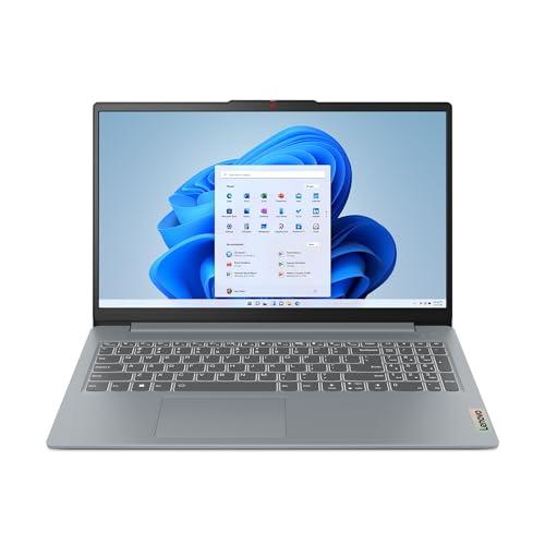 Lenovo IdeaPad Slim 3 Gen 8 – Ordenador Portátil 15.6″ FHD (AMD Ryzen 7 5825U, 16 GB RAM, 512 GB SSD, AMD Radeon, Wi Fi 6, Win 11 Home, Office Trial) Teclado QWERTY Español Gris Ártico