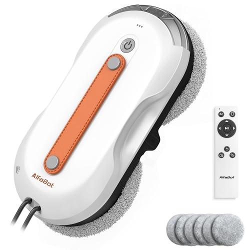 AlfaBot X7 Pro – Robot Limpiaventanas Inteligente   Limpieza sin Rayas para Cristales, Azulejos y Superficies Lisas • Rociado Bilateral • Tanque de Agua Grande