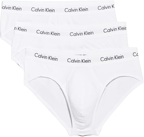 49% DESCUENTO Calvin Klein Hip Brief 3pk 0000u2661g Calzoncillos de cadera, Blanco (White), M Hombre