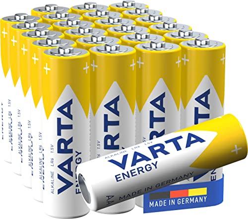 47% DESCUENTO Varta Pila Energy AA Mignon LR06 (paquete de 24 unidades), pila alcalina – «Made in Germany» – Adecuado para radios y relojes de pared