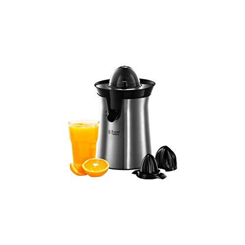 35% DESCUENTO Russell Hobbs Exprimidor Eléctrico Classics Exprimidor de Naranjas y Zumos, 2 Conos Intercambiables, Función de Cambio de la Dirección, Boquilla Antigoteo, Acero Inoxidable, Plata 22760 56