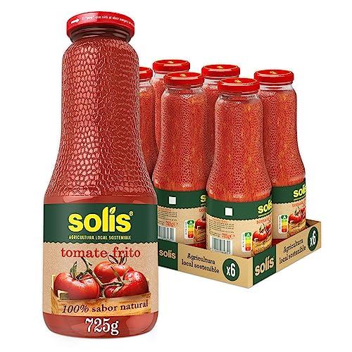 SOLIS Tomate Frito Frasco Cristal   Tomate sin gluten   725g   Pack de 12   Total 4350 gams