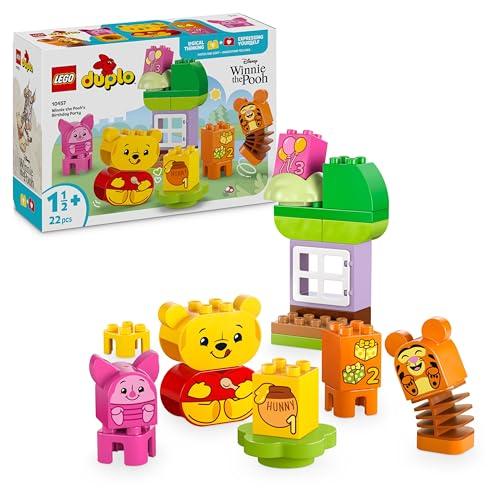 25% DESCUENTO LEGO Duplo | Disney Fiesta de Cumpleaños de Winnie The Pooh con Figuras de Animales de Tigger y Piglet, Juguete Educativo Montessori para Niños y Niñas de 18 Meses o Más, Regalo de Cumpleaños 10457