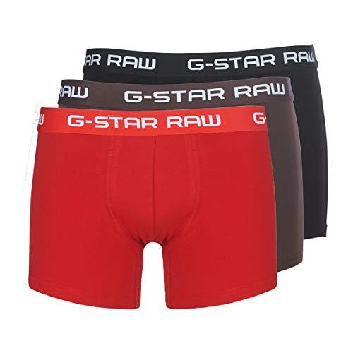 50% DESCUENTO G STAR Para Hombre Paquete De Tres Calzoncillos Classic De Color, Multicolor (dk Flame/Deep Bordeaux/Black D05095 2058 8527), XS