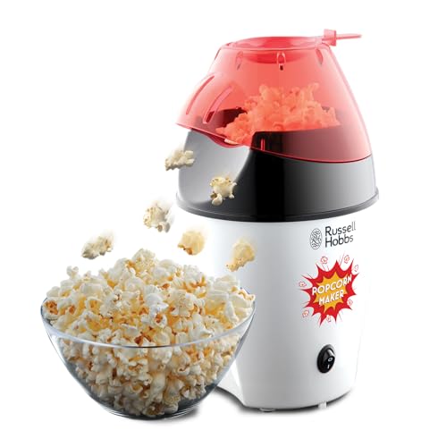 45% DESCUENTO Russell Hobbs Máquina para Hacer Palomitas Fiesta Palomitas Caseras, Sin Grasa Ni Aceite, Capacidad 12 Tazas, Incluye Cuchara de Medición, Tapa Extraíble, 1200 W, Blanco y Rojo 24630 56