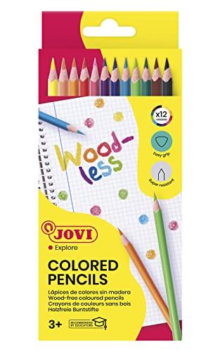 OFERTÓN SUPREMO 67% DESCUENTO Jovi Lápices de colores Woodless, 12 unidades, Colores surtidos (734/12), Única