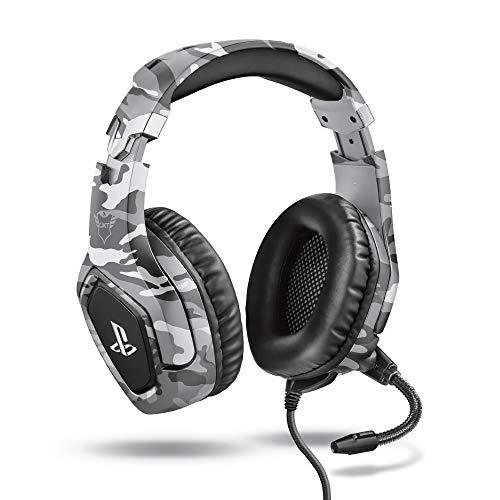 57% DESCUENTO Trust Gaming Cascos PS4 y PS5 Auriculares de Gaming GXT 488 Forze G, Licencia Oficial para Playstation, Micrófono Plegable, Altavoces Activos de 50 mm, Cable Trenzado de Nailon de 1.2 m, Gris