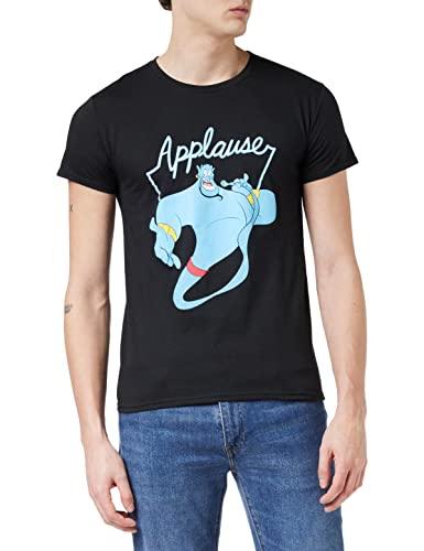 Disney Aladdin Aplausos Genie Camiseta para Hombre Negro L