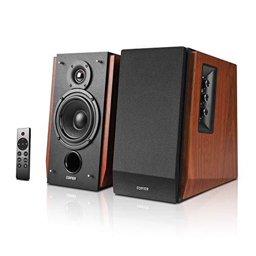 33% DESCUENTO Edifier R1700BTs Altavoces activos inalámbricos de campo cercano Bluetooth v5.0, 2.0 66w RMS con salida de subwoofer Carcasa de madera