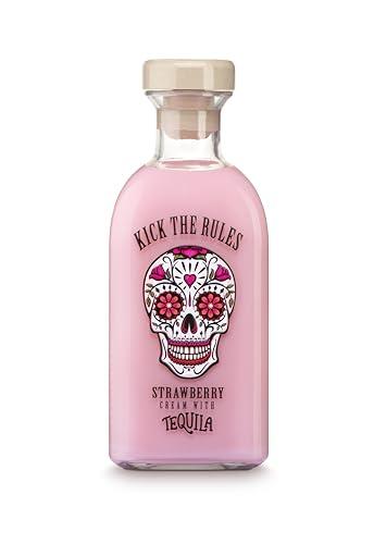 KICK THE RULES Crema de Fresas con Tequila 15º Botella de 0,7L Tequila de Fresa Tequila Rosa