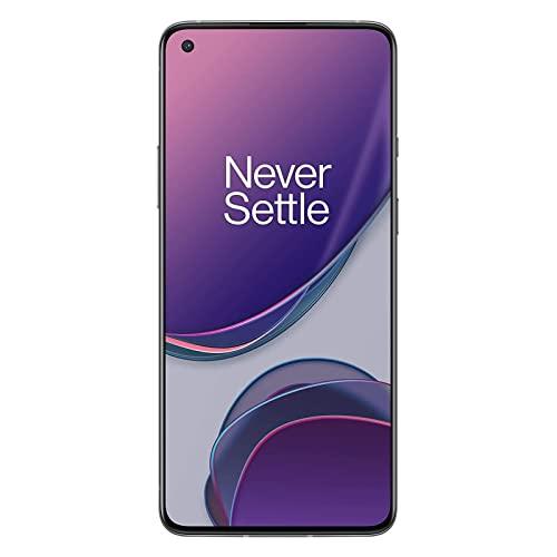 OnePlus 8T 5G   Smartphone FHD de 6.55 «120 Hz + pantalla fluida, 8 GB de RAM + 128 GB de espacio de almacenamiento, cámara cuádruple, carga Warp de 65 W, SIM dual, 5G, Plata (Lunar Silver)