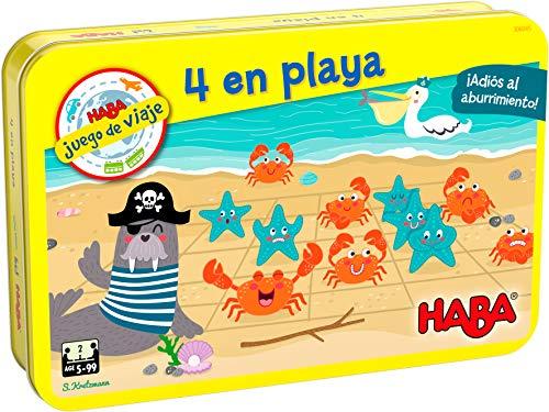 HABA 306045 4 en Playa, Juego de Viaje en Lata. Más 5 años