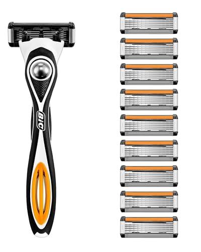 26% DESCUENTO BIC Hybrid 5 Flex Maquinilla Recargable para Hombre, 1 Mango con Contrapeso y Recambios de Hojas Móviles Recubiertas de Titanio con Nanotecnología Pack de 1+10