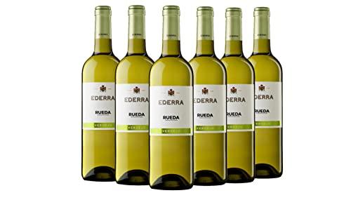 EDERRA Vino blanco 100% Verdejo, DO Rueda Caja de 6 botellas 75cl