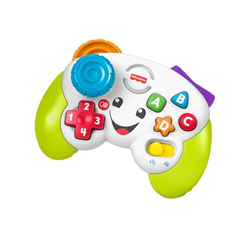 39% DESCUENTO Fisher Price Ríe y Aprende Mi Primer Mando de Consola, Juguete de Aprendizaje con Luces y Sonidos para bebé +6 Meses, versión español + portugués + Italiano + inglés (HHX11)