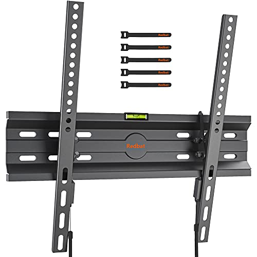 Redbat Soporte TV Pared para Pantallas Planos de 23 a 55 Pulgadas, Soporte Pared TV con Inclinación de Perfil Bajo hasta 45 kg, VESA Máx 400 x 400 mm