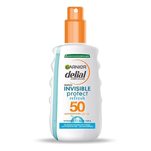 BUENA OFERTA 39% DESCUENTO Garnier Delial Spray Solar Invisible Protect, Acabado Invisible en Todos los Tonos de Piel SPF 50 200ML
