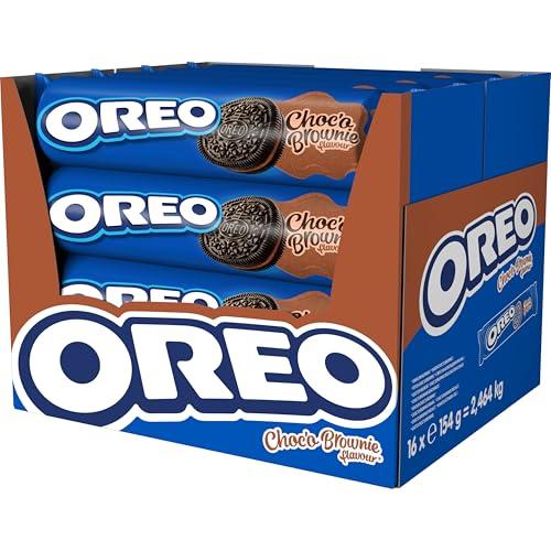 Oreo Choco Brownie Galletas de Cacao Rellenas de Crema de Chocolate Sabor Brownie 154g Pack de 16