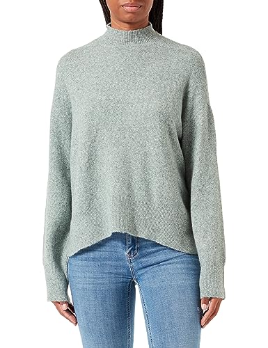 57% DESCUENTO Vero Moda Vmdofwool Ga Noos Jersey de Cuello Alto Suéter, Dark Forest/Detail:Melange, S para Mujer