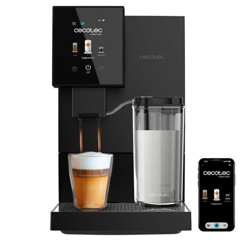 50% DESCUENTO Cecotec Cafetera Superautomática Compacta con Wifi Cremmaet Compactccino Connected. 1350W, 19 Bares, Pantalla TFT y APP, Molinillo, Tanque de Leche 400ml y 1L de Agua