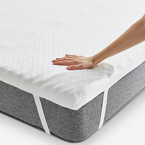 OFERTÓN SUPREMO 71% DESCUENTO Pikolin Home Topper Viscoelástico de Hotel Multizonas Sobrecolchón Colchoncillo de Grosor 7 cm, para Cama de 90, Desenfundable y Transpirable, Cubre Colchón Viscoelástico, 90 x 200 cm