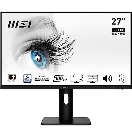 44% DESCUENTO MSI PRO MP273AP Monitor de Oficina 27” Full HD   Panel IPS 1920 x1080, 100 Hz,Confort Ocular, Montaje VESA, Altavoces Integrados, Soporte Display Kit, Regulable 4 Direcciones