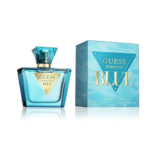 GUESS Seductive Blue, Eau de Toilette para Mujer, Colonia Floral y Afrutada, Fragancia Fresca y Adictiva, Larga Duración, 75 ml