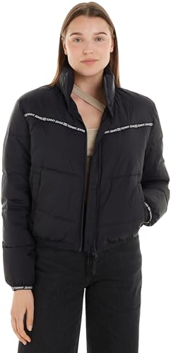71% DESCUENTO Tommy Jeans TJW Tape Detail Light Puffer DW0DW17238 Chaquetas Acolchadas, Negro (Black), XXS para Mujer