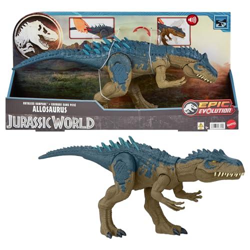 38% DESCUENTO Mattel Jurassic World Alosaurus Dinosaurio de juguete con sonidos, ataque con embestida, +4 años, HRX51