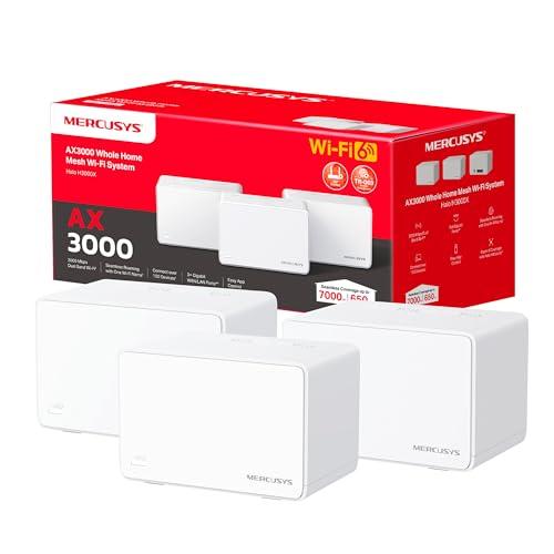 48% DESCUENTO Mercusys Halo H3000X(3 Pack)   Router Mesh WiFi 6 AX3000, Doble Banda 2 4Ghz/5Ghz, 3X Puertos Gigabit, Cobertura hasta 650m², MU MIMO,OFDMA, 1024 QAM