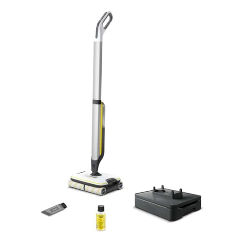 46% DESCUENTO Kärcher Fregona Eléctrica FC 7 Cordless, con Cuatro Rodillos de Microfibra, Autonomía de Batería: aprox. 45 min, Rendimiento de Superficie por Carga de la Batería: aprox. 175 m²