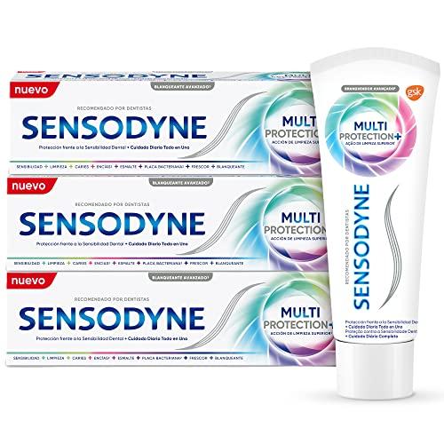 Sensodyne Multiprotección Blanqueante Pasta de Dientes Para Cuidado Diario, Protección Frente a Sensibilidad Dental, Pack 4×75 ml