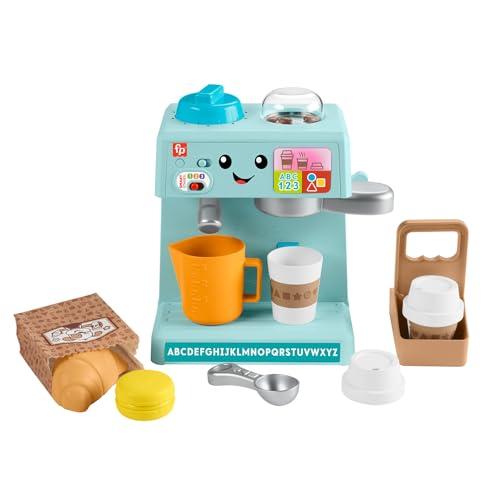 61% DESCUENTO Fisher Price Ríe y aprende Máquina de café con accesorios de cafetería, juguete educativo con sonidos, para bebés +1 año, versión español + portugués + italiano + inglés (HYT02)