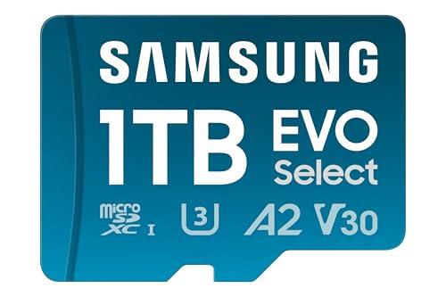 30% DESCUENTO Samsung Tarjeta MicroSD EVO Select 2023 (1 TB, Velocidad de Lectura, 160 MB/s y 120 MB/S de Escritura