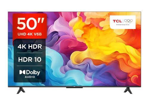 43% DESCUENTO TCL 50V6B 50″ 4K Ultra HD, HDR TV, Smart TV Powered by Google TV (Dolby Audio, Motion Clarity, Control por Voz, Compatible con Google Assistant, Chromecast Integrado)