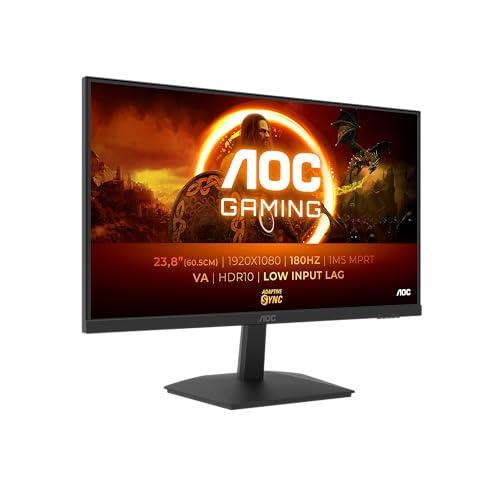40% DESCUENTO AOC Gaming 24G15N, Monitor Full HD de 24 Pulgadas, 180 Hz, Fast VA, 1 ms, sincronización adaptativa, HDR10, bajo retraso de Entrada (1920×1080, HDMI 2.0, DisplayPort 1.4)