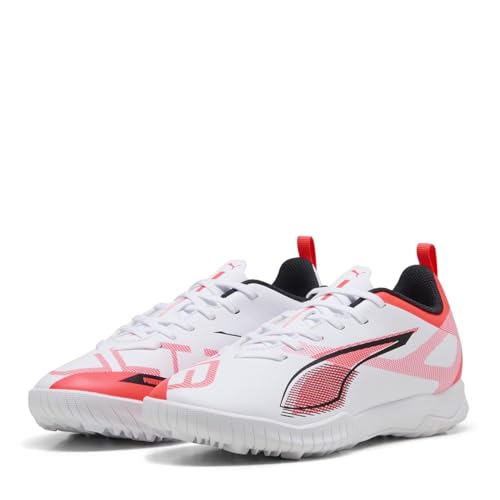 25% DESCUENTO PUMA Ultra 5 Play TT JR, Zapatillas de fútbol, White Black Glowing Red, 38 EU