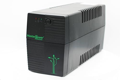 22% DESCUENTO Master Power, Sistema de Alimentación Ininterrumpida SAI, UPS 650 VA, Tensión Constante de Salida 360W, 2 Enchufes Schuko