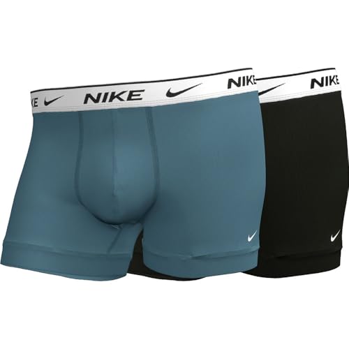 27% DESCUENTO NIKE Trunk 2pk Ropa Interior, Smokey Blue/Black White WB, L para Hombre