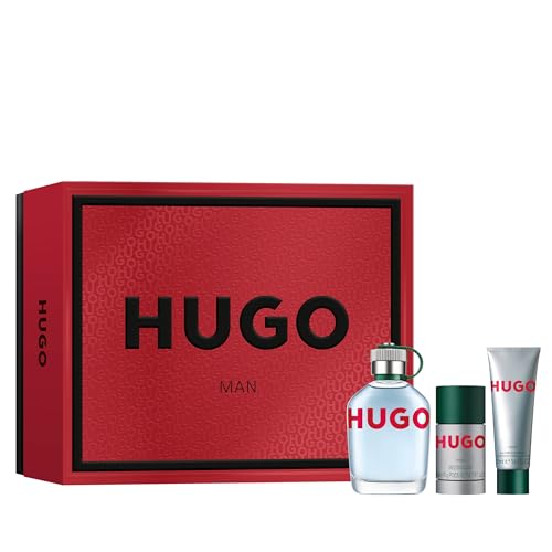 Estuche HUGO para hombre de 3 piezas Estuche de regalo festivo HUGO Man Eau de toilette
