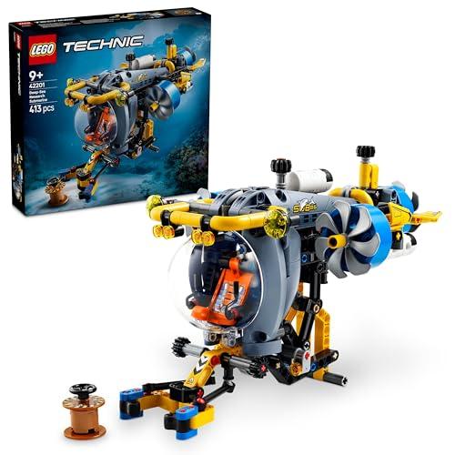LEGO Technic Submarino de Aguas Profundas de Juguete de Construcción, Vehículo de Exploración del Mundo Marino, Regalo Científico para Niños y Niñas de 9 Años o Más, Juego de Ingeniería 42201