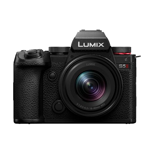 23% DESCUENTO Panasonic Lumix DC S5II, Cámara Sin Lente De Marco Completo, Sin Espejo, con Lumix S 18 40mm, 4K 60P y 6k 30P Grabación, Pantalla Movible,Phase Hybrid AF 779 Puntos, Negro