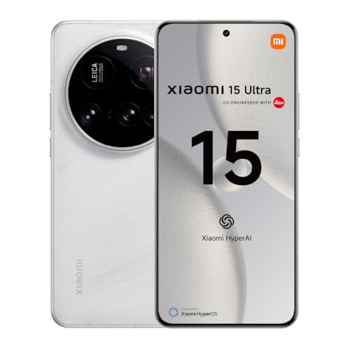 28% DESCUENTO Xiaomi 15 Ultra Smartphone de 16+512GB, Lente óptica Leica Summilux, Snapdragon 8 Elite, Pantalla AMOLED WQHD+ de 6,73″ 120 Hz, HyperCharge de 90W, Cargador no Incluido, Blanco (Versión ES)